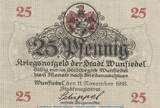 Notgeld DE 25 Pf. Notgeld Stadt Wunsiedel , 25 Pfennig -Stadttor- in kfr. Tieste 8140.05.06 , 1918 1 to 1-
