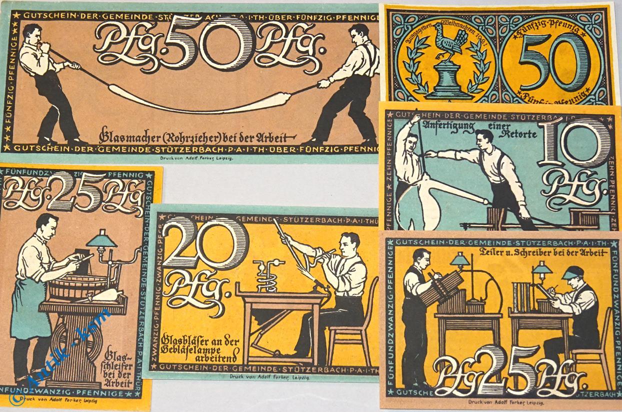 Seriennotgeld Deutschland 6 Scheine kompl. o.D. 1921 ...