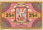 Serienscheine DE 25 Pf. Notgeld Kaufmännischer Verein Oels 1008.1 , 25 Pfennig Schein in kfr. o.D. SLN -