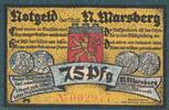 Serienscheine DE 75 Pf. Notgeld Nieder Marsberg 971.1 , 75 Pfennig Schein in kfr. von 1920 , Westfalen -