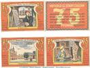 Serienscheine DE 4 Scheine kpl. Notgeld Stadt Calcar 214.2 , Set -Künstler- mit 4 Scheinen in kfr. o.D. , NRW -