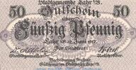 Kleingeld 1914-1922 50 Pf. Notgeld Stadt Lahr , 50 Pfennig Schein in kfr. Tieste 3810.05.25 von 1917 , BAD -