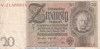 DE 20 Mk. Reichsbanknote , 20 Mark Schein -E 2- in gbr. DEU-184.a, Ros.174, P.81 , 1929 -
