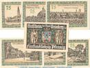 Serienscheine DE 7 Scheine kpl. Grünberg , Notgeld Set mit 7 Scheinen in kfr. o.D. M/G 489.4 , Schlesien 1921 -