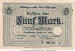 Großnotgeld 5 Mk. Kissingen - Bad , Notgeld 5 Mark Schein in kfr. Geiger 272.01 von 1918 , BAY -