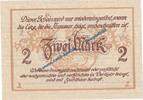 Großnotgeld 1918 2 Mk. Eisleben , Banknote 2 Mark Schein in kfr. Geiger 123.11 o.D. Grossnotgeld SA -