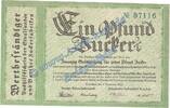 Wertbeständig DE 1 Pfund Zucker Stralsund , Banknote 1 Pfund Zucker Schein in kfr. Müller 4805.1 Wertbeständig -