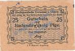 Notgeld 25 Pf. Creussen , Notgeld 25 Pfennig Schein in f-kfr. Tieste 1225.05.16 , Bayern o.D. -