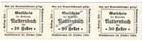 3 Scheine kpl. o.D. Notgeld AT Natternbach , Notgeld Set mit 3 Scheinen in kfr. K-K S.643.IV.e , OOE o.D. 1 bis 1-