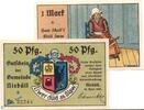 Notgeld DE 2 Scheine kpl. Notgeld Niebüll , Set mit 2 Scheinen in kfr. Mehl Grabowski 970.1 , von 1920 -