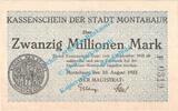 Inflation DE 20 Mio. Mk. Montabaur , Notgeld 20 Millionen Mark Schein in L-gbr. Keller 3598.a Hessen 1923 -