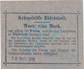 Notgeld 1914/15 1 Mk. -Schwarz- Eidelstedt , Notgeld 1 Mark -Schwarz- in kfr. Diessner 87.1.c , Schleswig 1915 -