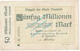 Inflation DE 50 Mio. Mk. Neuwied , Notgeld 50 Millionen Mark Schein in gbr. Keller 3902.L Rheinland 1923 -