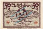 Notgeld DE 50 Pf. 1921 Goldberg , Notgeld 50 Pfennig Schein in kfr. Ties... 2.85 £ Tax included +  6.93 £ shipping