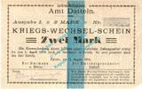 Notgeld 1914/15 2 Mk. Amt Datteln , Notgeld 2 Mark -Fehldruck- in kfr. Diessner 74.3.c Westfalen 1914 -