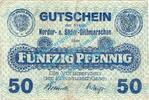Notgeld DE 50 Pf. Noderdithmarschen , Notgeld 50 Pfennig Schein in gbr. Tieste 5160.05.02 , SH -