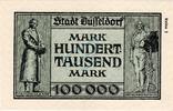 Inflation 1923 DE 100.000 Mk. Düsseldorf , Banknote 100.000 Mark unc-kfr. Keller 1150.a , Rheinland von 1923 -