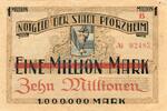 Inflation 1923 DE 10 Mio. Mk. Pforzheim , Überdruck 10 Millionen Mark Schein gbr. Keller 4292.g , Baden 1923 -