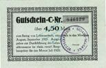 Kleingeld 1914-1922 4,50 M. Obernkirchen , Notgeld 4,50 Mark Schein unc-kfr. Ti.5280.05.05 , NDS 1920 -