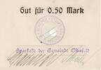 Notgeld 1914/15 0,5 Mk. Osterfeld , Notgeld 0,5 Mark Schein unc-kfr. Diessner 279.1 , Westfalen o.D. -