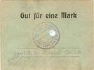 Notgeld 1914/15 1 Mk. Osterfeld , Notgeld 1 Mark Schein L-gbr. Diessner 279.2 , Westfalen o.D. -