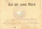 Notgeld 1914/15 2 Mk. Osterfeld , Notgeld 1 Mark Schein gbr. Diessner 279.3 , Westfalen o.D. -