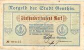 Inflation 1923 DE 500.000 Mk. Genthin , Banknote 500.000 Mark Schein gbr. Keller 1722 , prov. Sachsen 1923 Inf -
