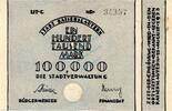 Inflation 1923 DE 100.000 Mk. Kaiserslautern , Banknote 100.000 Mark Schein L-gbr. Keller 2541.a , Pfalz 1923 -