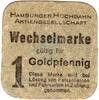 Wertbeständig 1923/24 DE 1 Gold Pf. Hamburg , Banknote 1 Gold Pfennig Schein in unc-kfr. Müller 2355.1 , Hamburg o.D -