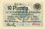 Kleingeld 1914-1922 DE 10 Pf. 1917 Wollstein , Notgeld 10 Pfennig Schein... 47.68 £  +  21.67 £ shipping