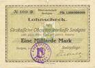 Inflation 1923 DE 1 Mia. Mk. 1923 Saulgau , Banknote 1 Milliarde Mark Sc... 6.94 £  +  7.79 £ shipping
