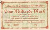 Inflation 1923 DE 1 Mia. Mk. 1923 Altrahlstedt , Banknote 1 Milliarde Ma... 19.07 £  +  7.79 £ shipping