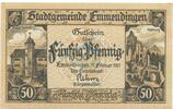 Kleingeld 1914-1922 50 Pf. 1921 Emmendingen , Notgeld 50 Pfennig Schein ... 1.99 £  +  7.79 £ shipping