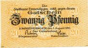Kleingeld 1914-1922 20 Pf. 1917 Emmendingen , Notgeld 20 Pfennig Schein ... 1.99 £  +  7.79 £ shipping