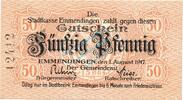 Kleingeld 1914-1922 50 Pf. 1917 Emmendingen , Notgeld 50 Pfennig Schein ... 5.81 £  +  7.79 £ shipping