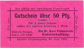 Kleingeld 1914-1922 50 Pf. 1920 Ellguth-Steinau , Notgeld 50 Pfennig Sch... 15.61 £  +  7.79 £ shipping
