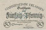 Kleingeld 1914-1922 DE 50 Pf. 1918 Erlangen , Notgeld 50 Pfennig Schein ... 2.95 £  +  7.79 £ shipping