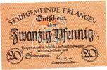 Kleingeld 1914-1922 DE 20 Pf. 1918 Erlangen , Notgeld 20 Pfennig Schein ... 2.95 £  +  7.79 £ shipping