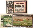 Serienscheine DE 3 Scheine kpl. Gemeinde Wenningstedt Sylt , Norddörfer , Set mit 3 Scheinen in kfr. M 1405.1 -