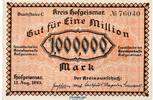 Inflation 1923 DE 1 Mio. Mk. 1923 Hofgeismar , Banknote 1 Million Mark S... 8.67 £  +  7.79 £ shipping