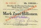 Inflation 1923 DE 2 Mio. Mk. 1923 Dessau , Banknote 2 Millionen Mark Sch... 69.36 £  +  21.67 £ shipping