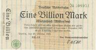 Reichsbahn 1923 DE 1 Billion Mk. 1923 Banknote , 1 Billion Mark Schein i... 14.74 £  +  7.79 £ shipping