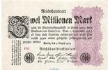 Weimarer Republik 2 Mio. Mk. Reichsbanknote , 2 Millionen Mark , Wz Hakensterne , DEU-116 d , Rosenberg 103 , P 104 , vom 09.08.1923 , Inflation -