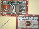 Notgeld Notgeld Pasing , vollständiger Satz mit 2 Scheinen , Seriennotgeld , Bayern , Mehl Grabowski 1050.2 a , von 1918 -