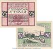 Notgeld 2 Scheine Bitterfeld Notgeld , Tieste 0710.25.01-2 Set mit 2 Scheinen in kfr. von 1920 -
