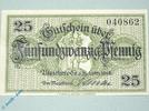 Notgeld Notgeld Bleicherode , 25 Pfennig Schein , Tieste 0740.05.02 , von 1918 , Sachsen Verkehrsausgabe -