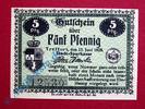 Notgeld Notgeld Treffurt , Einzelschein über 5 Pfennig , Tieste 7415.05.20 , Sachsen Verkehrsausgabe -