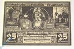 Notgeld Notgeld Fränkisch Krumbach , 25 Pfennig Schein , Mehl Grabowski 372.1 , von 1921 , Hessen Seriennotgeld -