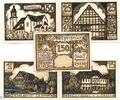 Serienscheine DE 5 Scheine kpl. Kreissparkasse Hofgeismar , Gebäudeserie , Set mit 5 Scheinen , M/G 619.3 -