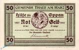 Seriennotgeld Deutschland Notgeld Thale 50 Pfennig Nr.1 Notgeld -Hilfe für Oppau- Thale 1320.16 , 50 Pfennig Nr.1 in kfr. von 1921 , SA -